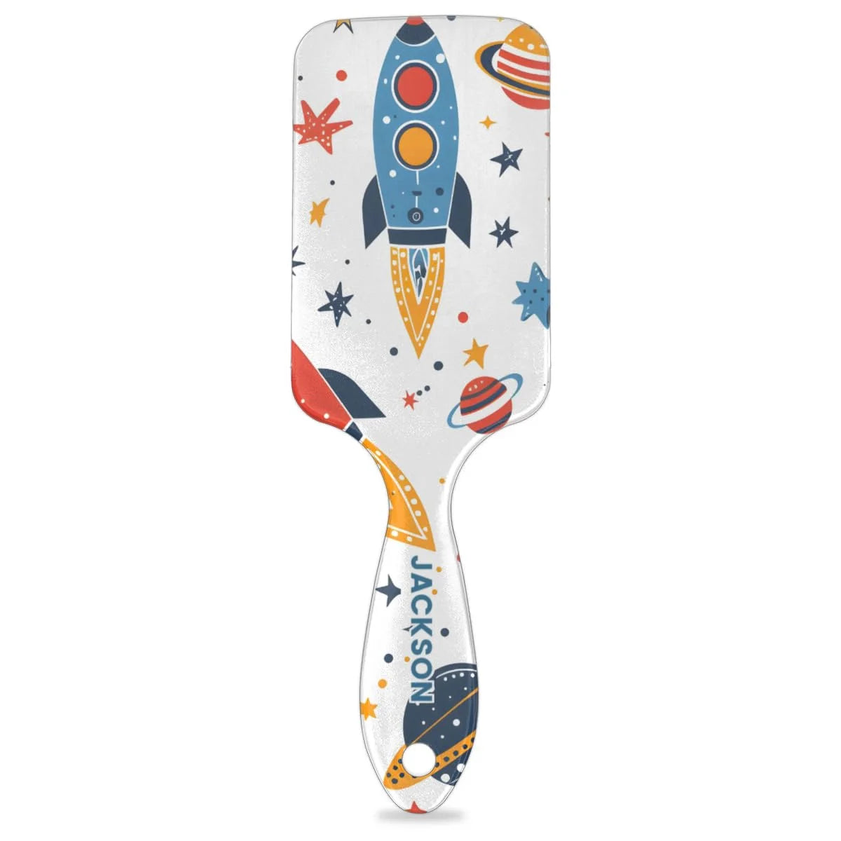 Personalized Cool-Rocket Detangler-Hair-Brush for Kids-Boys,Glides Through Tangles Comb,Custom Name Hair Brushes for All Hair Types Wet/Dry/Curly/Thick Hair,Dark Blue