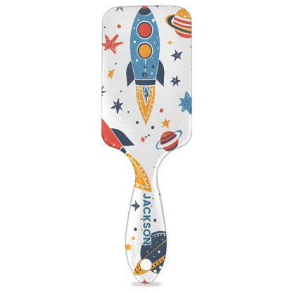 Personalized Cool-Rocket Detangler-Hair-Brush for Kids-Boys,Glides Through Tangles Comb,Custom Name Hair Brushes for All Hair Types Wet/Dry/Curly/Thick Hair,Dark Blue