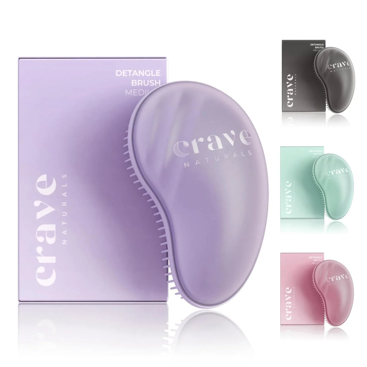 Crave Naturals Mini Detangler Hair Brush Turquoise – Glide Thru Hair Detangler Brush for Women, Kids & Toddlers – Gentle Scalp Care, No-Pain Tangle-Free Hairbrush for All Hair Types, Travel Hair Brush