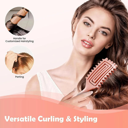 ABOYOY Curl Defining Brush with Side Gear for Curly Hair, Detangling & Styling Brush for Women Men, Lightweight Ergonomic Candy Brush Works on Wet or Dry Hair(green)