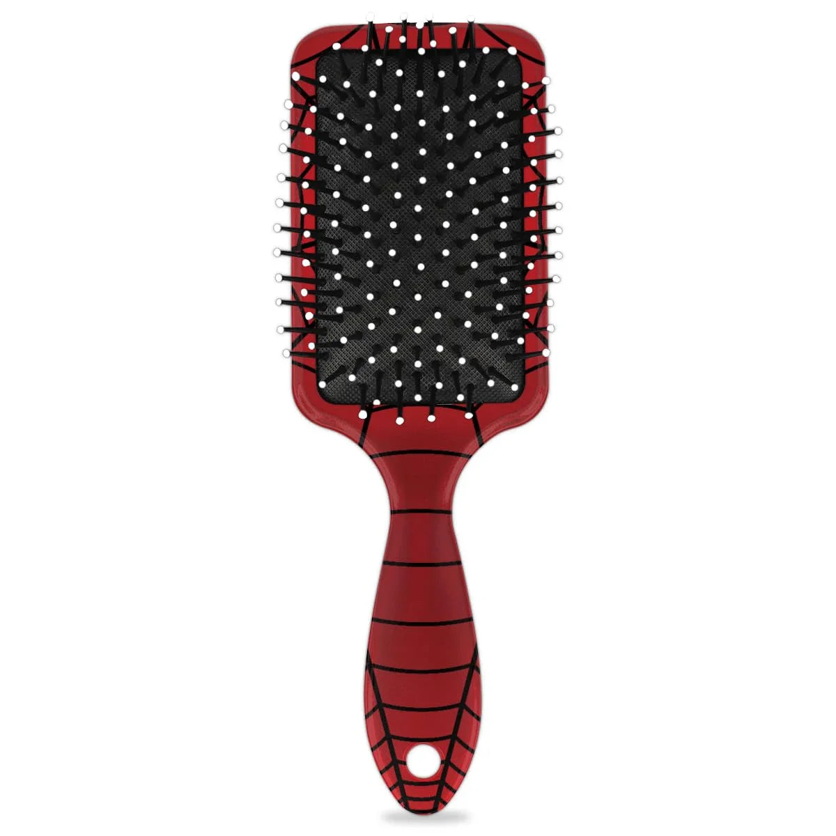 Personalized-Kids-Hair-Brush for Boy Girls Custom Gift Detangler Brush Soft Bristle Hair Brushes Travel Hair Brush for All Hair Types Christmas Hallowmas Spider Web Sliver Dot