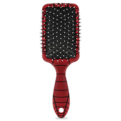 Personalized-Kids-Hair-Brush for Boy Girls Custom Gift Detangler Brush Soft Bristle Hair Brushes Travel Hair Brush for All Hair Types Christmas Hallowmas Spider Web Sliver Dot