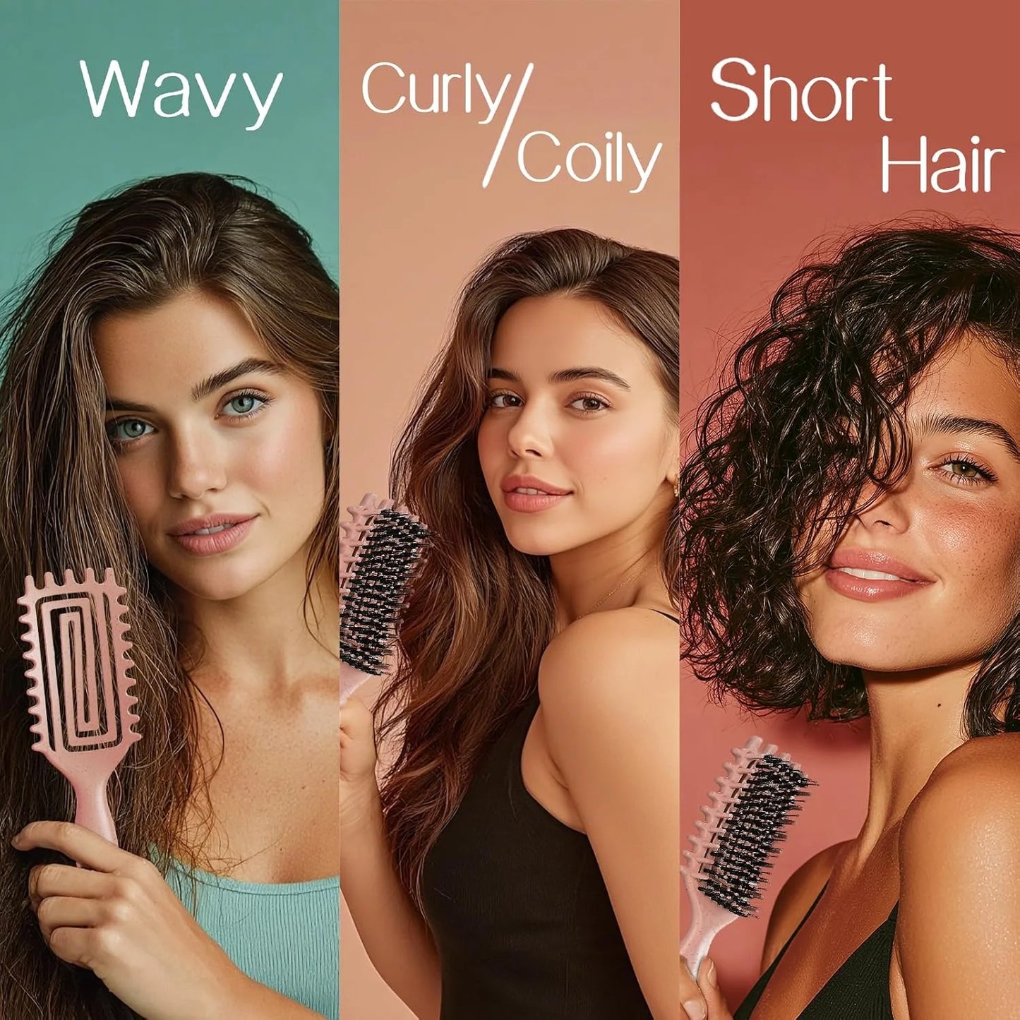 Curly Hair Brush, Cat Ear Curl Brush for Men & Women