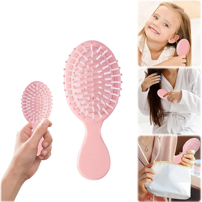 2P Mini Hair Brush,Brush Squirt Detangling Brush,Mini Detangler Brush, No Tangle Ultra-Soft IntelliFlex Bristles,with Ease Knots Without Tears or Breakage (Bright flour)