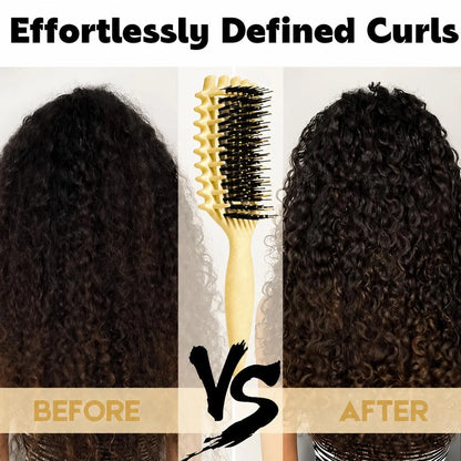 Curly Hair Brush Candybrush Curl Defining Brush for Detangling Shaping and Defining Curls for Women, Men, Wet & Dry Hair (Green Pink)