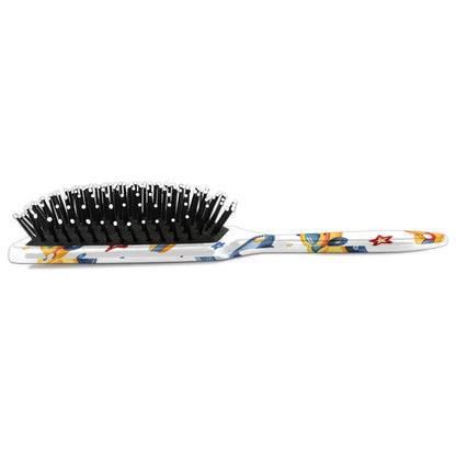 Personalized Cute Car Detangler-Hair-Brush for Kids Boys,Glides Through Tangles Comb,Custom Name Hair Brushes for All Hair Types Wet/Dry/Curly/Thick Hair,White 2