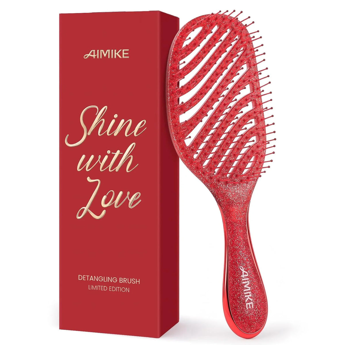 AIMIKE Paddle Hairbrush for Women & Kids Fine Hair, Wet & Dry