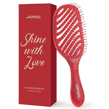 AIMIKE Paddle Hairbrush for Women & Kids Fine Hair, Wet & Dry