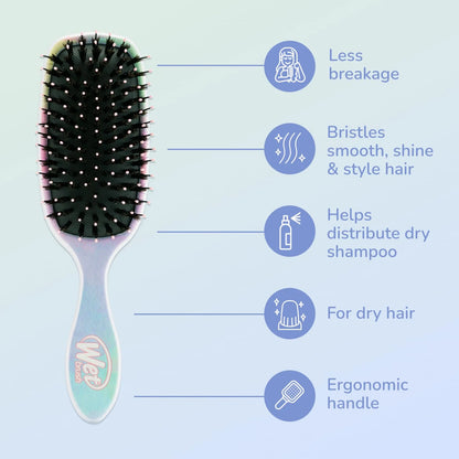 Wet Brush Shine Enhancer Hair Brush, Pink - Exclusive Ultra-soft IntelliFlex Bristles - Natural Boar Bristles Leave Hair Shiny And Smooth For All - For Women, Men, Wet And Dry Hair