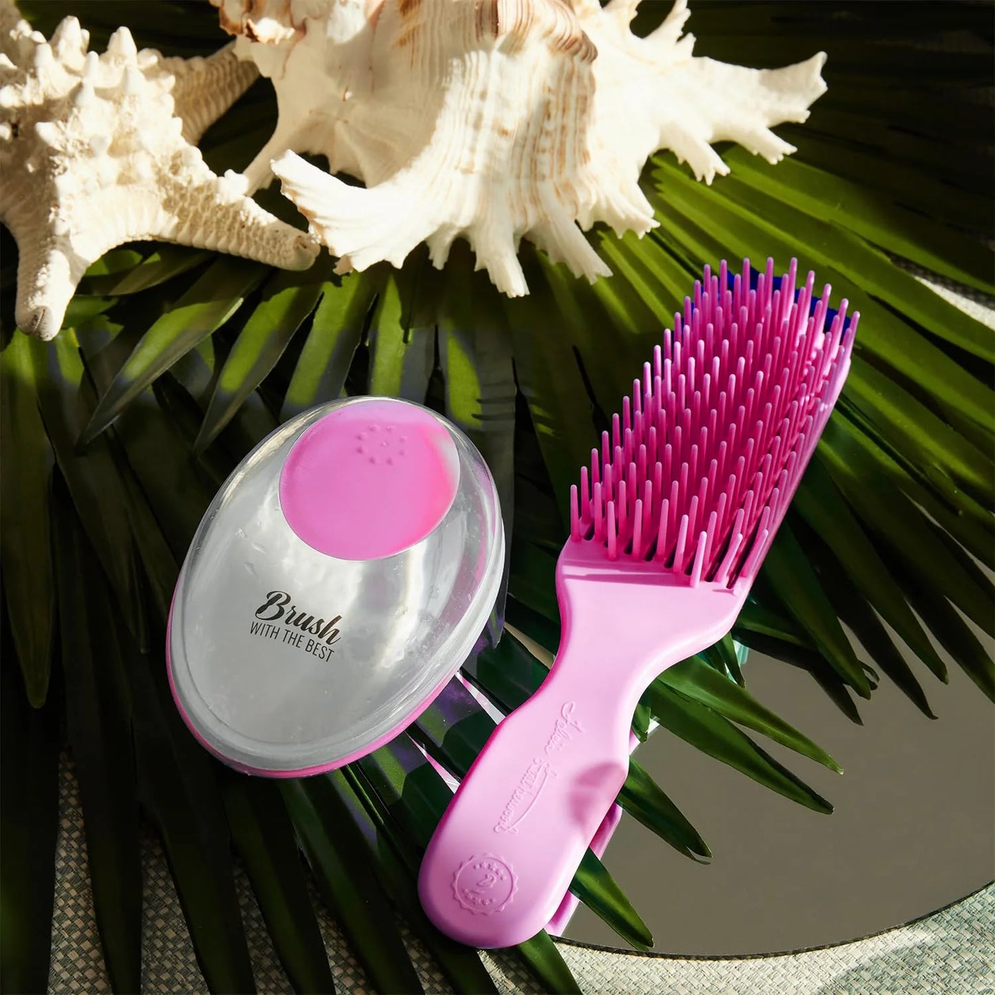 Yellow Detangler Brush by Felicia Leatherwood - For Kinky, Curly, Wavy 4c or Straight Hair - Tame Your Tangles Smooth Your Coils - Pain Free for All Ages
