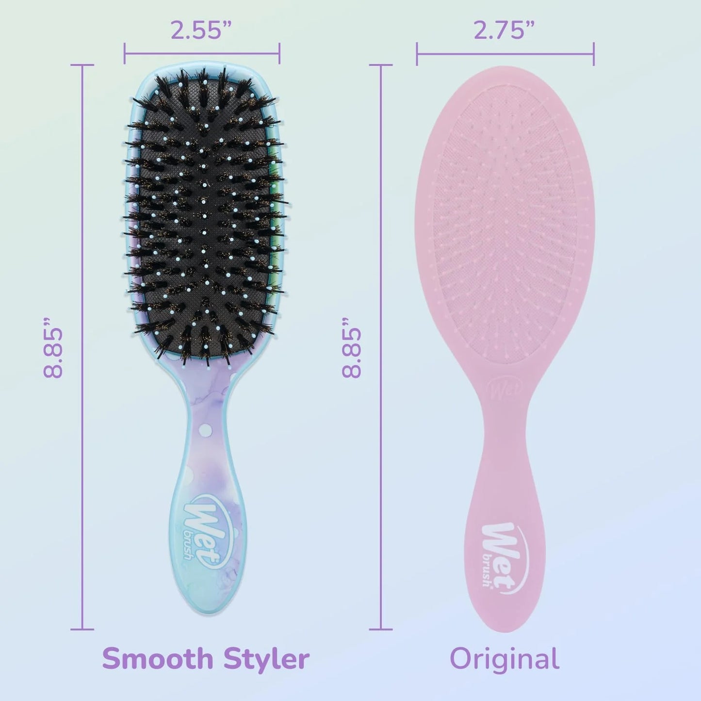 Wet Brush Shine Enhancer Hair Brush, Pink - Exclusive Ultra-soft IntelliFlex Bristles - Natural Boar Bristles Leave Hair Shiny And Smooth For All - For Women, Men, Wet And Dry Hair