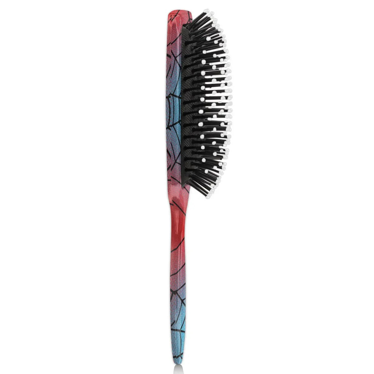 Personalized-Kids-Hair-Brush for Boy Girls Custom Gift Detangler Brush Soft Bristle Hair Brushes Travel Hair Brush for All Hair Types Christmas Hallowmas Spider Web Sliver Dot