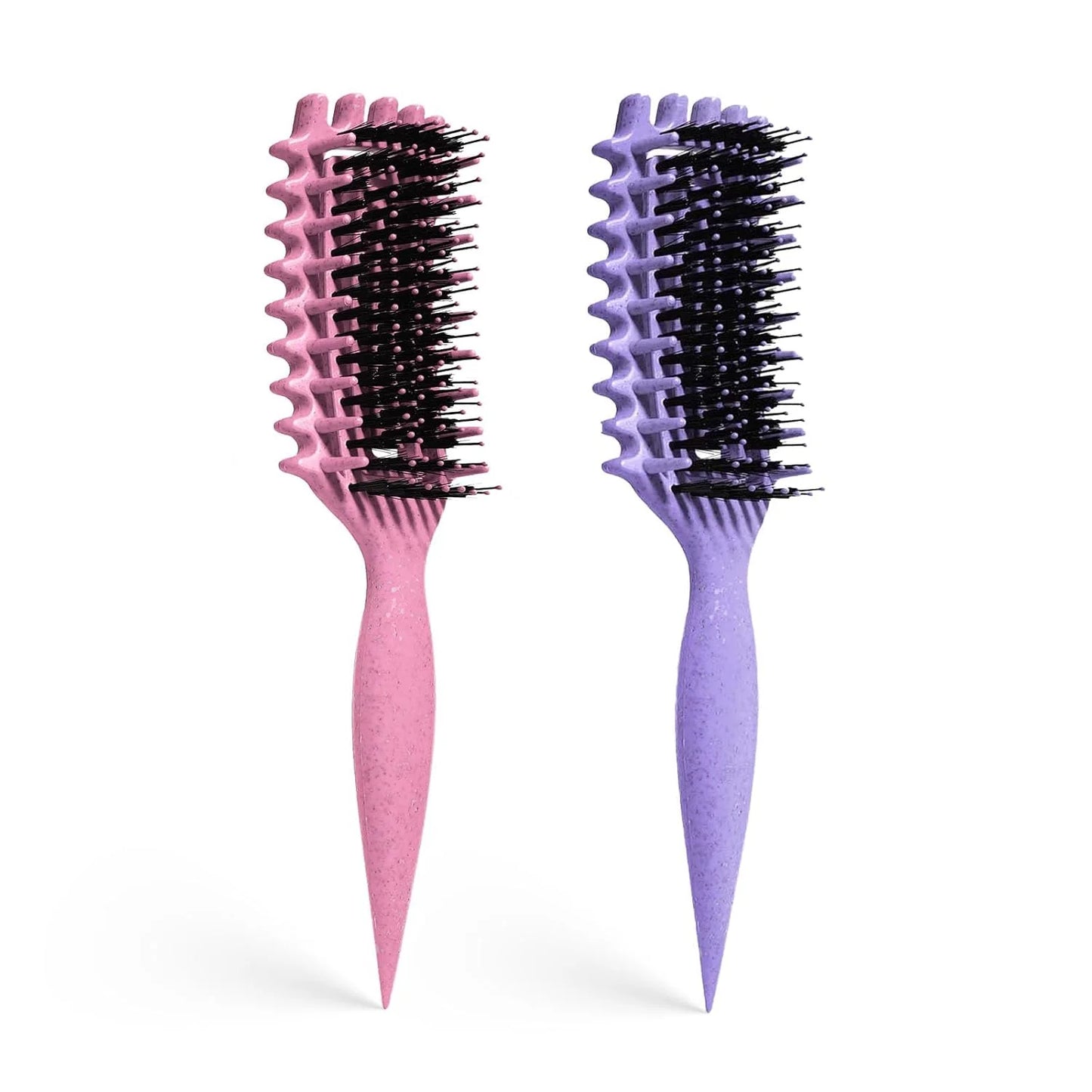 Curly Hair Brush Candybrush Curl Defining Brush for Detangling Shaping and Defining Curls for Women, Men, Wet & Dry Hair (Green Pink)