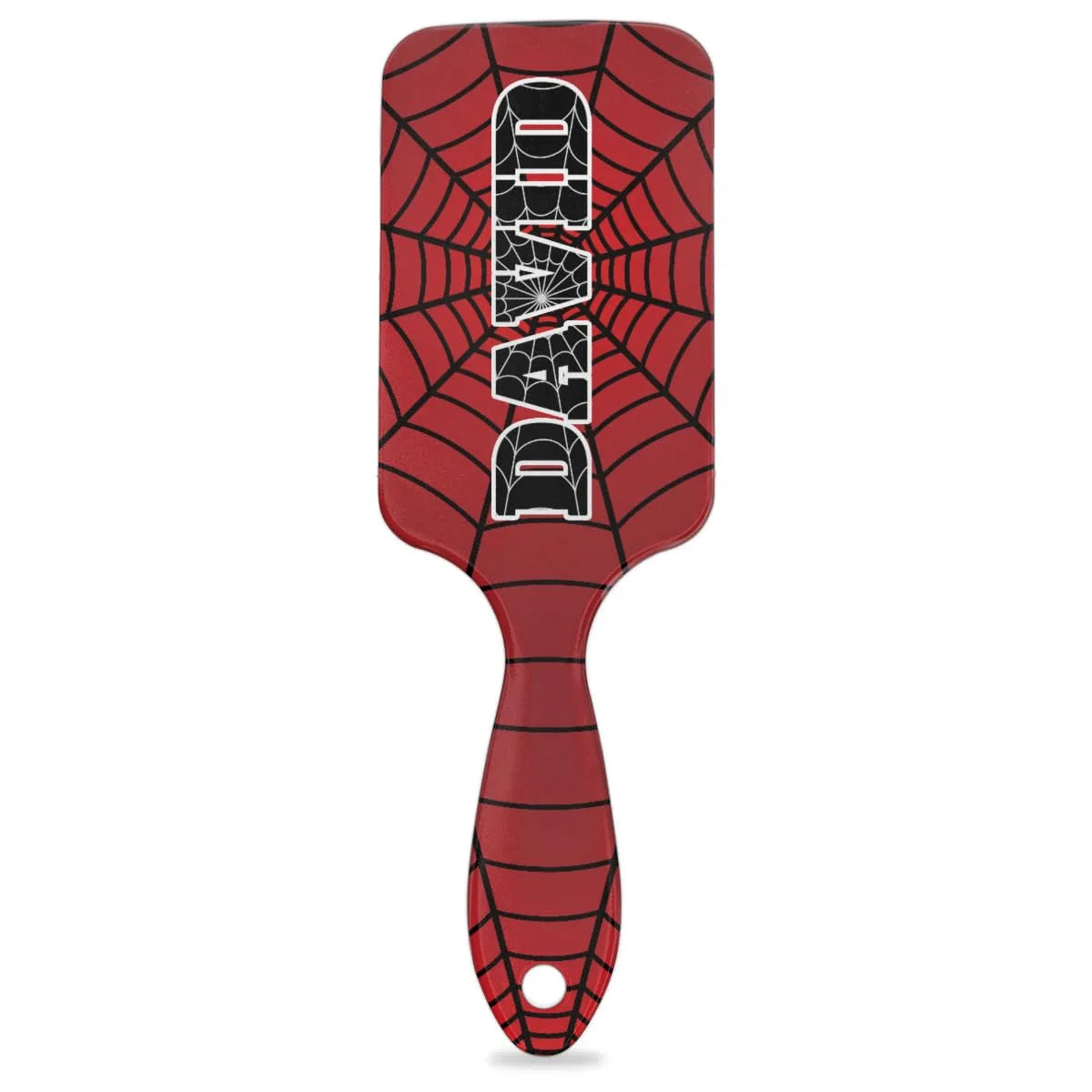 Personalized-Kids-Hair-Brush for Boy Girls Custom Gift Detangler Brush Soft Bristle Hair Brushes Travel Hair Brush for All Hair Types Christmas Hallowmas Spider Web Sliver Dot