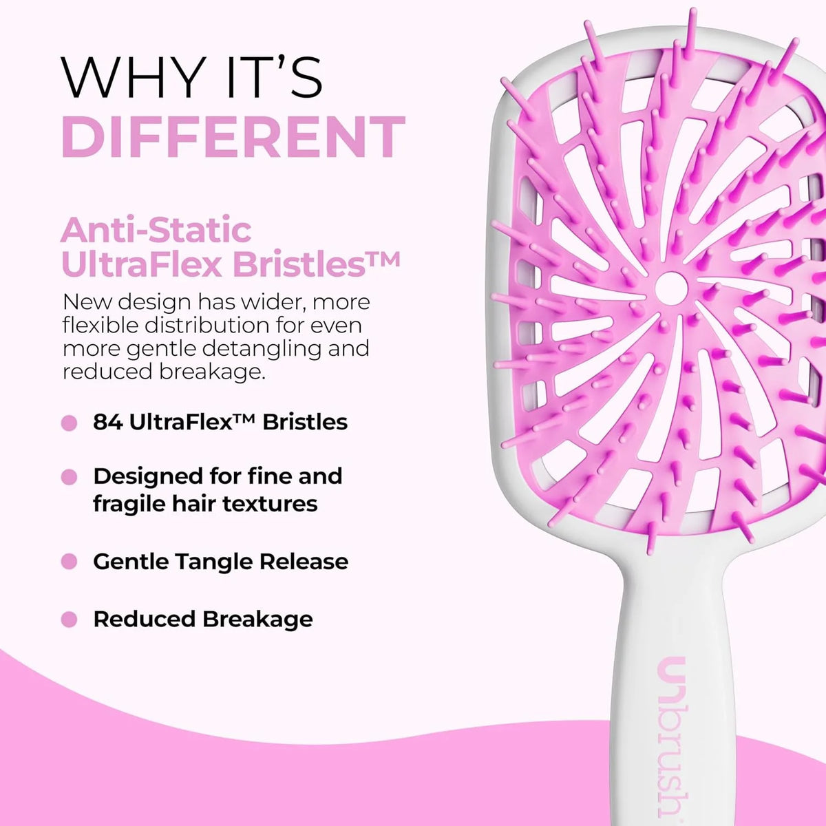 FHI Heat UNbrush Plus Ultra-Light Detangling Brush for Fine & Fragile Hair