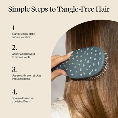 Kitsch Smooth & Polish Hair Brushes For Women and Men - Black