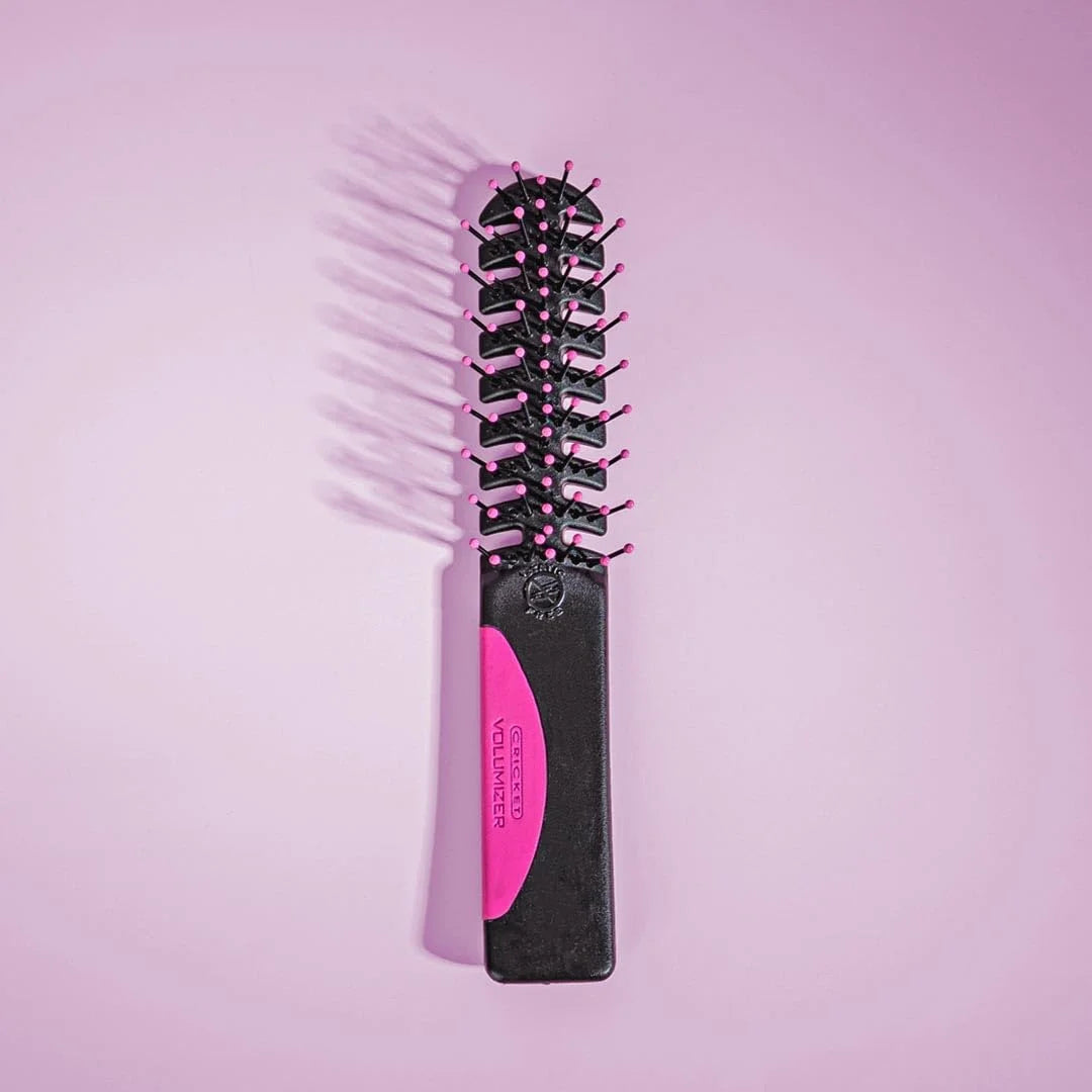 Cricket Static Free Volumizer Hair Brush - Styling, and Detangling All Hair Types, Long, Short, Thick, Thin, Curly, Straight, and Wavy, Happy Hair (Sky Blue)