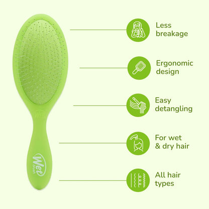 Wet Brush Original Detangler, Green (Matte Marble), Ultra-Soft IntelliFlex Bristles Glide Through Tangles, Detangling Hair Brush (Wet & Dry), Women & Men, Limited Edition