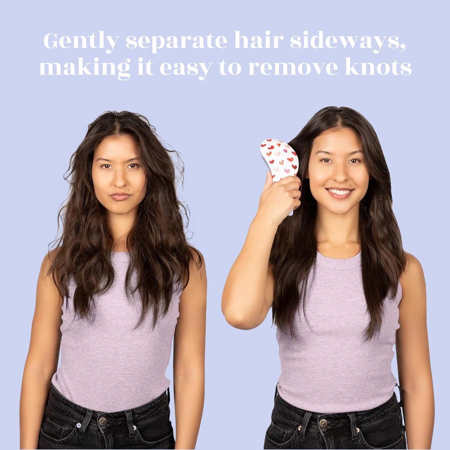 Crave Naturals Glide Thru Hair Brush - Detangler Brush for Curly, Straight, Wet or Dry Hair - Gentle Detangling Brushes for Adults, Kids, Toddlers - Hair Accessories for Women, 7.5x3" - Pink