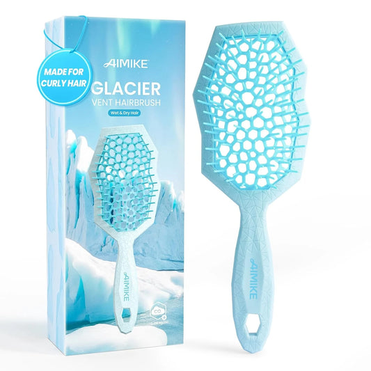 AIMIKE Glacier Detangler Brush for Curly Hair, Wet & Dry Hair Brush