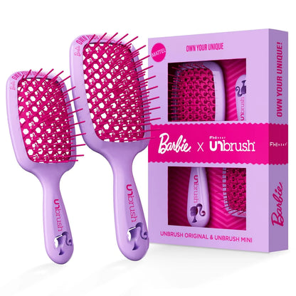 FHI Heat UNbrush Barbie Detangling Brush Duo - Style Icon - Yellow