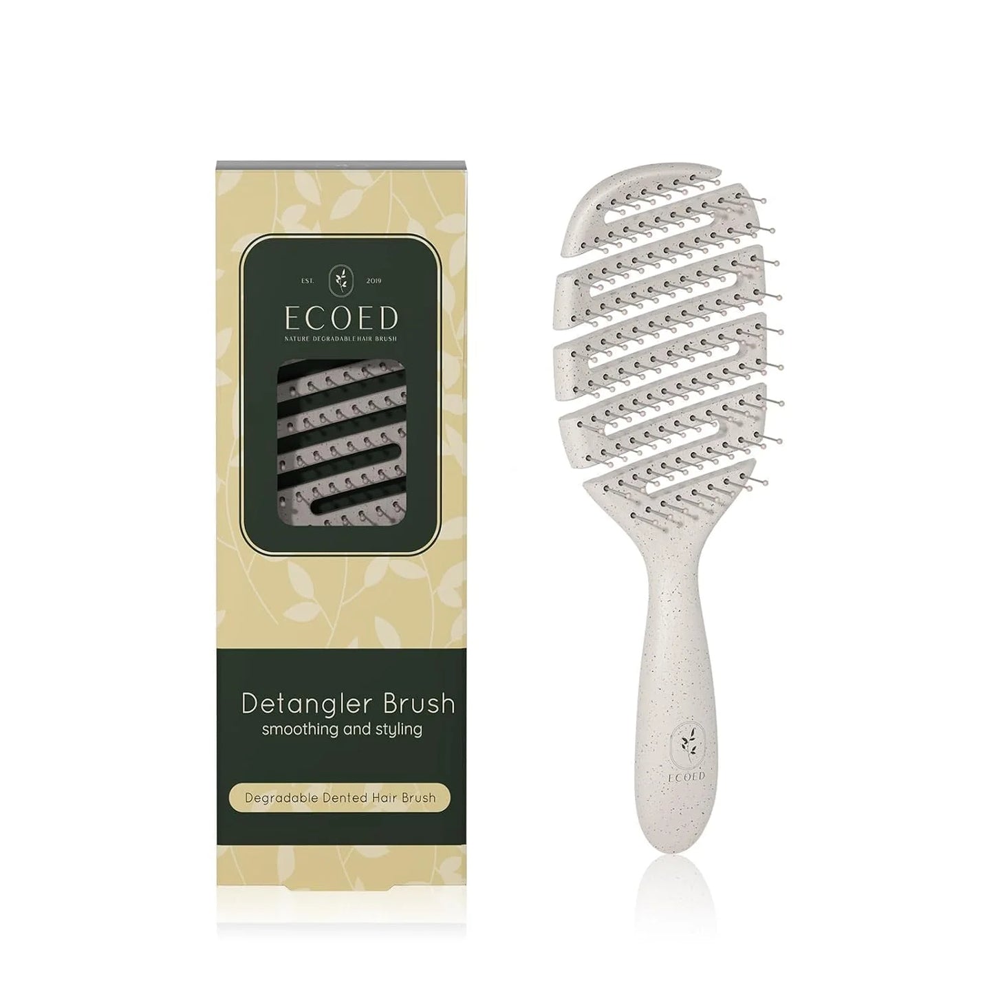 Ecoed Hair brush, Vented Detangling Brush, Quickly Detangles and Smooths hair for Curly, Thick, and Straight Hair, Hair Brush for Women and Men, Blue, Eco Friendly, Sustainable Material