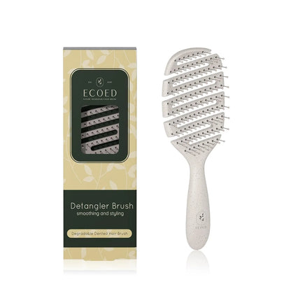 Ecoed Hair brush, Vented Detangling Brush, Quickly Detangles and Smooths hair for Curly, Thick, and Straight Hair, Hair Brush for Women and Men, Blue, Eco Friendly, Sustainable Material