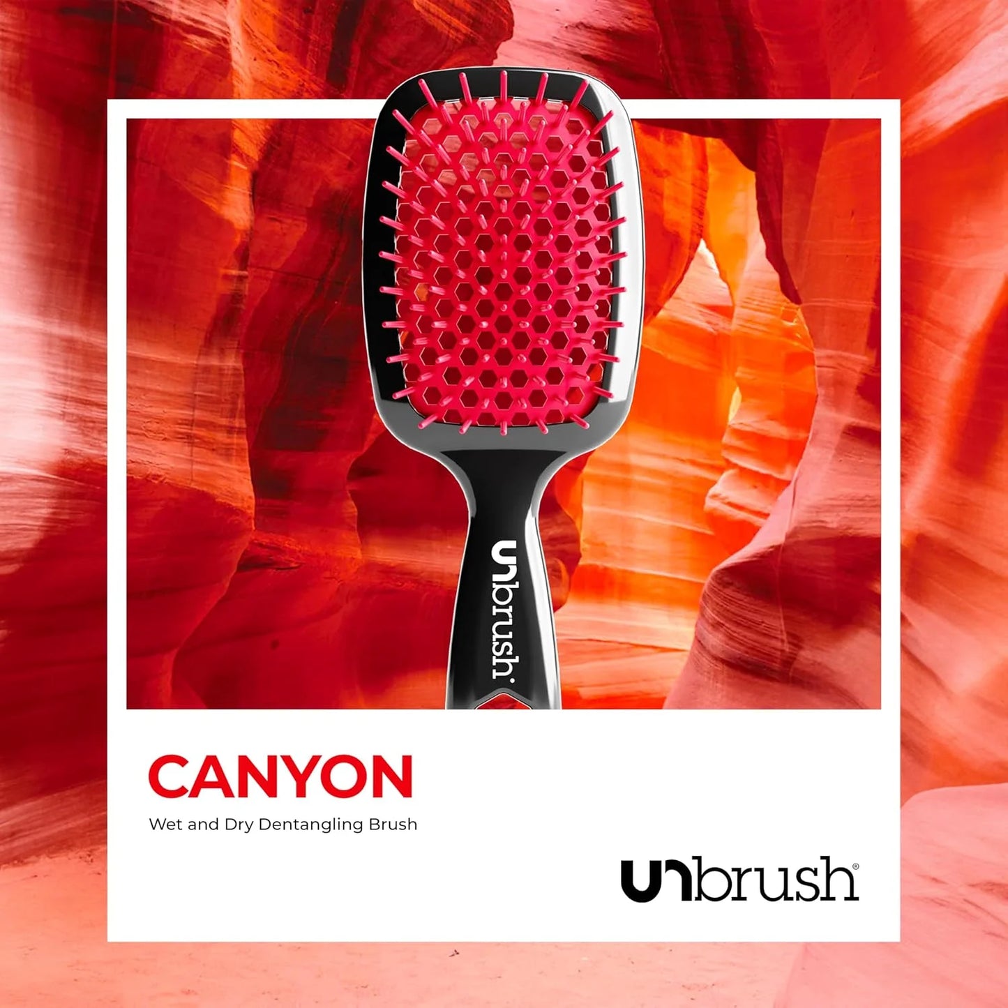 FHI Heat UNbrush Detangling Brush for Pain-Free Brushing on All Wet or Dry Hair Types — Durable DuoFlex Anti-Static Bristles, Lightweight Handle, Vented Hair Brush