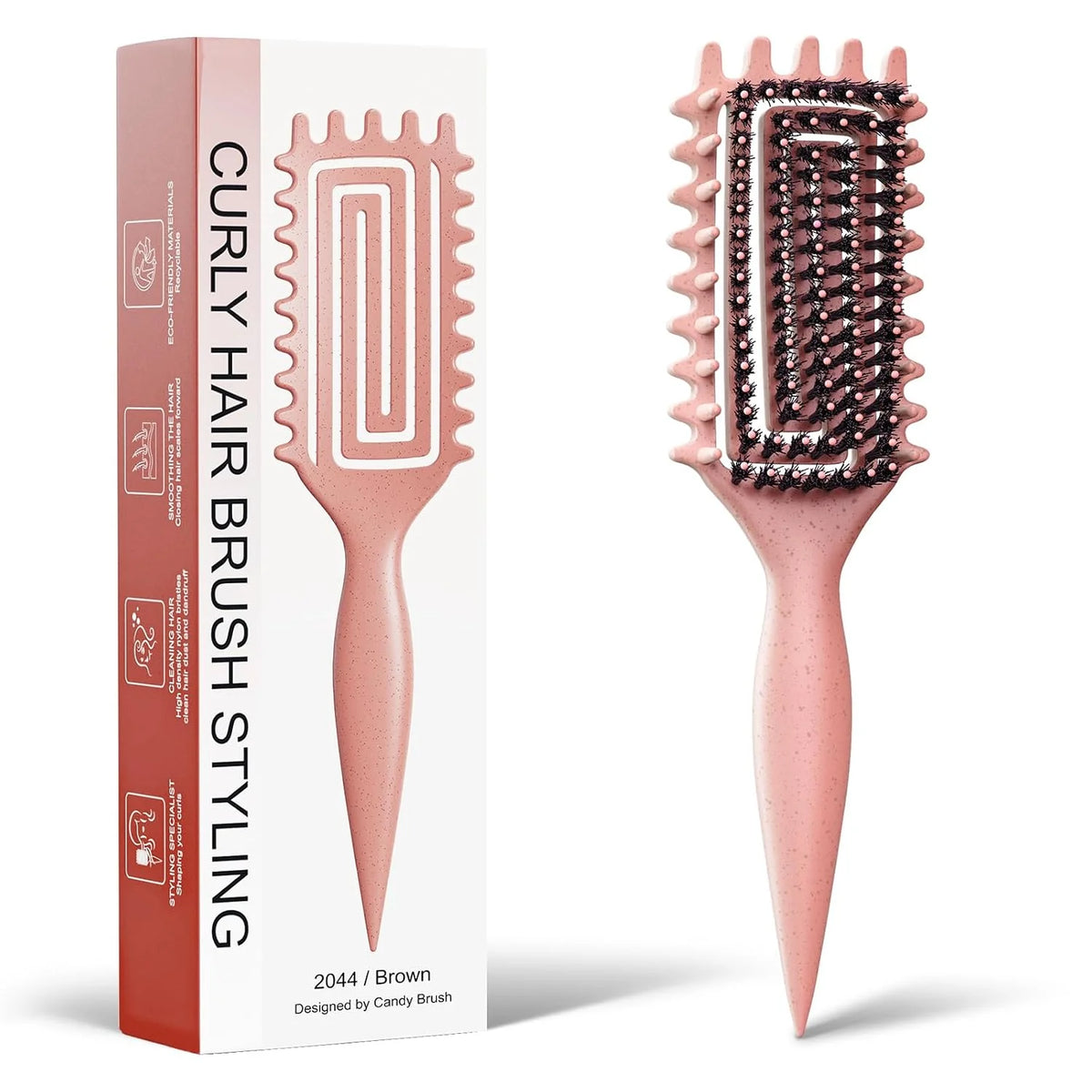 Curly Hair Brush, Curl Brush For Wet & Dry Hair,Curl Defining For Women&Men