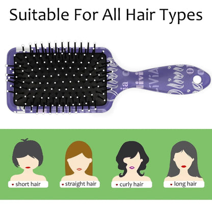 Personalized Name Hair Brush Detangler Brush Gifts for Women Man Custom Detangler-Hair-Brush Kids-Toddler-Girls for Travel All Hair Types