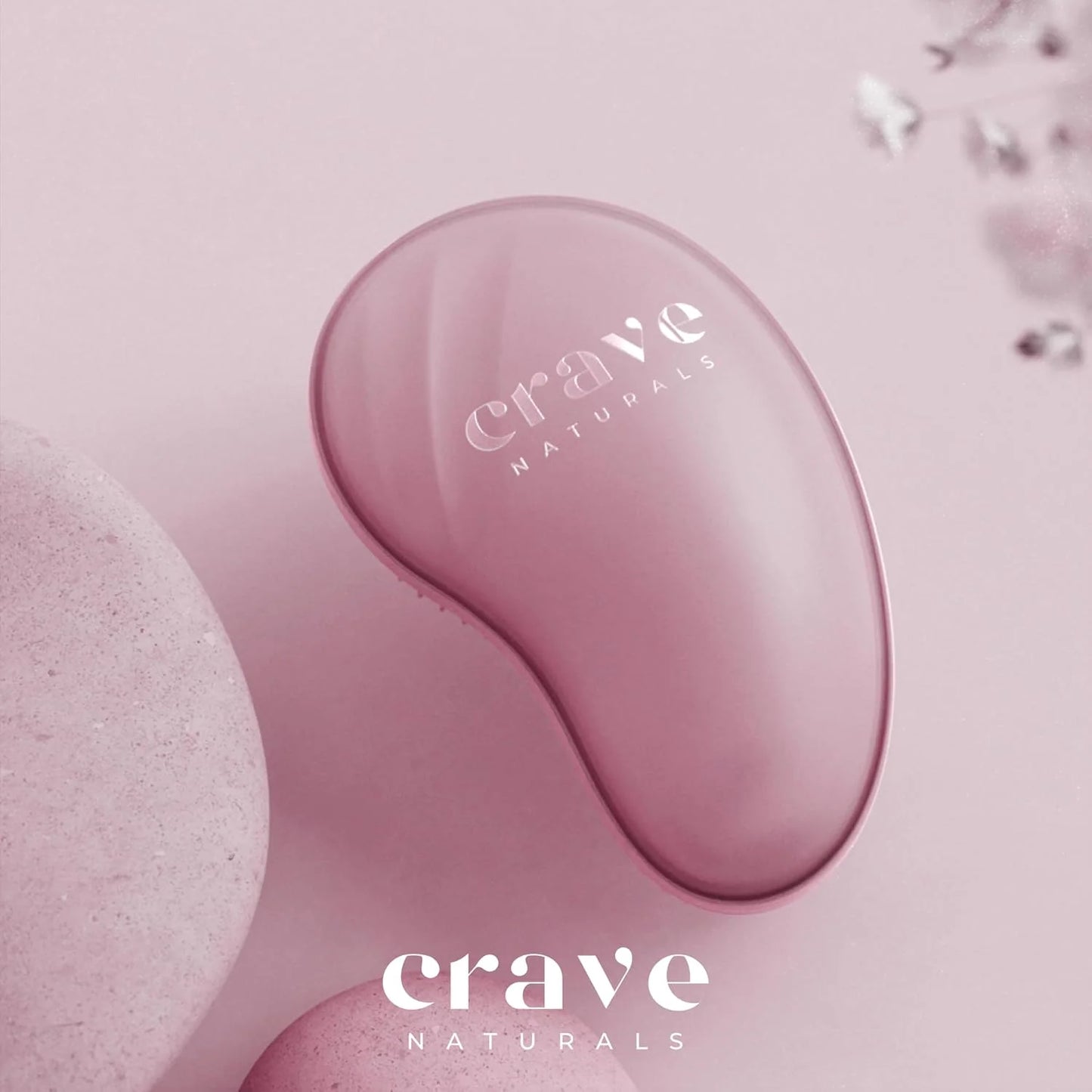 Crave Naturals Mini Detangler Hair Brush Turquoise – Glide Thru Hair Detangler Brush for Women, Kids & Toddlers – Gentle Scalp Care, No-Pain Tangle-Free Hairbrush for All Hair Types, Travel Hair Brush