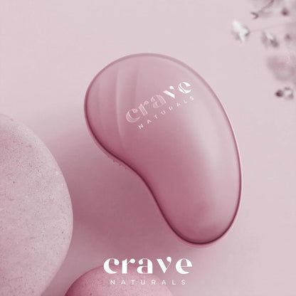 Crave Naturals Mini Detangler Hair Brush Turquoise – Glide Thru Hair Detangler Brush for Women, Kids & Toddlers – Gentle Scalp Care, No-Pain Tangle-Free Hairbrush for All Hair Types, Travel Hair Brush