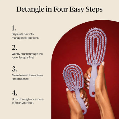 Kitsch Flexi Flow Detangler Brush, Hair Brushes For Women - Black