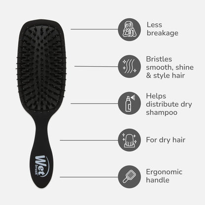 Wet Brush Shine Enhancer Hair Brush, Pink - Exclusive Ultra-soft IntelliFlex Bristles - Natural Boar Bristles Leave Hair Shiny And Smooth For All - For Women, Men, Wet And Dry Hair