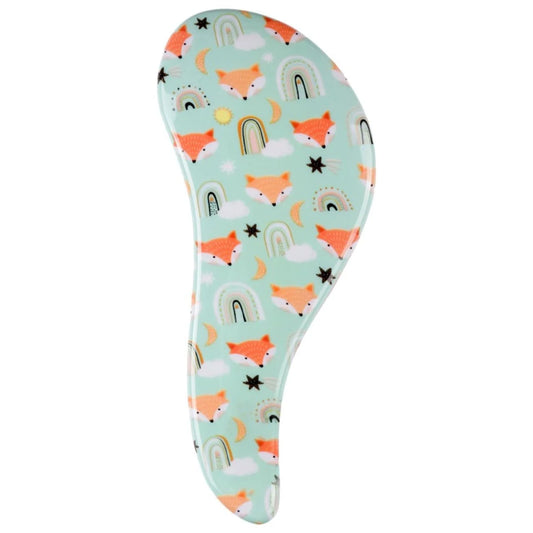 CALA Tangle-Free Hair Brush Daydream Fox, Ergonomic Palm Detangling Brush for Wet or Dry Hair, Minimizes Breakage & Cuticle Damage, Adds Shine, All Hair Types