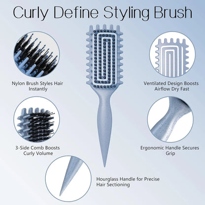 Curly Hair Brush, Cat Ear Curl Brush for Men & Women