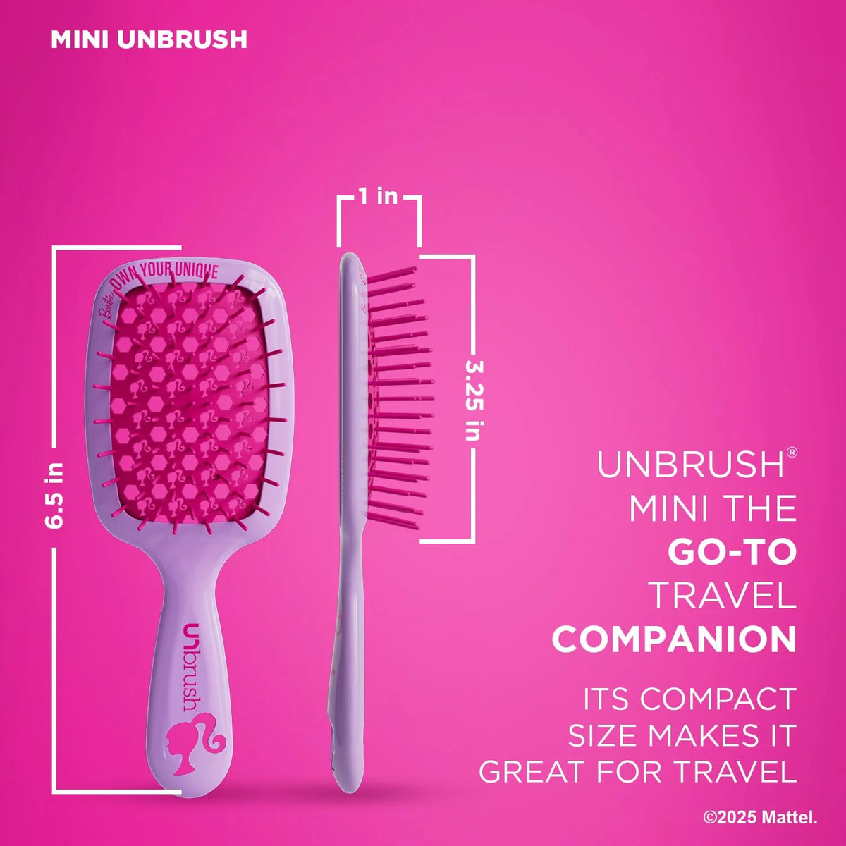 FHI Heat UNbrush Barbie Detangling Brush Duo - Style Icon - Yellow
