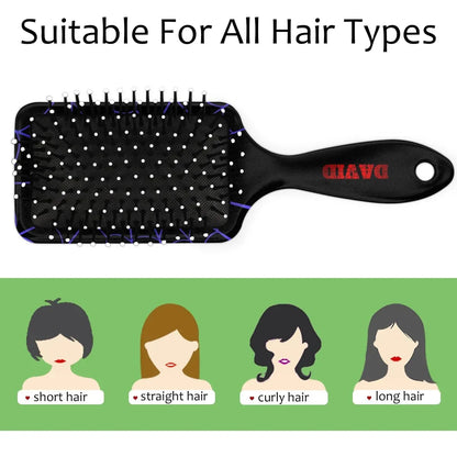 Personalized-Kids-Hair-Brush for Boy Girls Custom Gift Detangler Brush Soft Bristle Hair Brushes Travel Hair Brush for All Hair Types Christmas Hallowmas Spider Web Sliver Dot