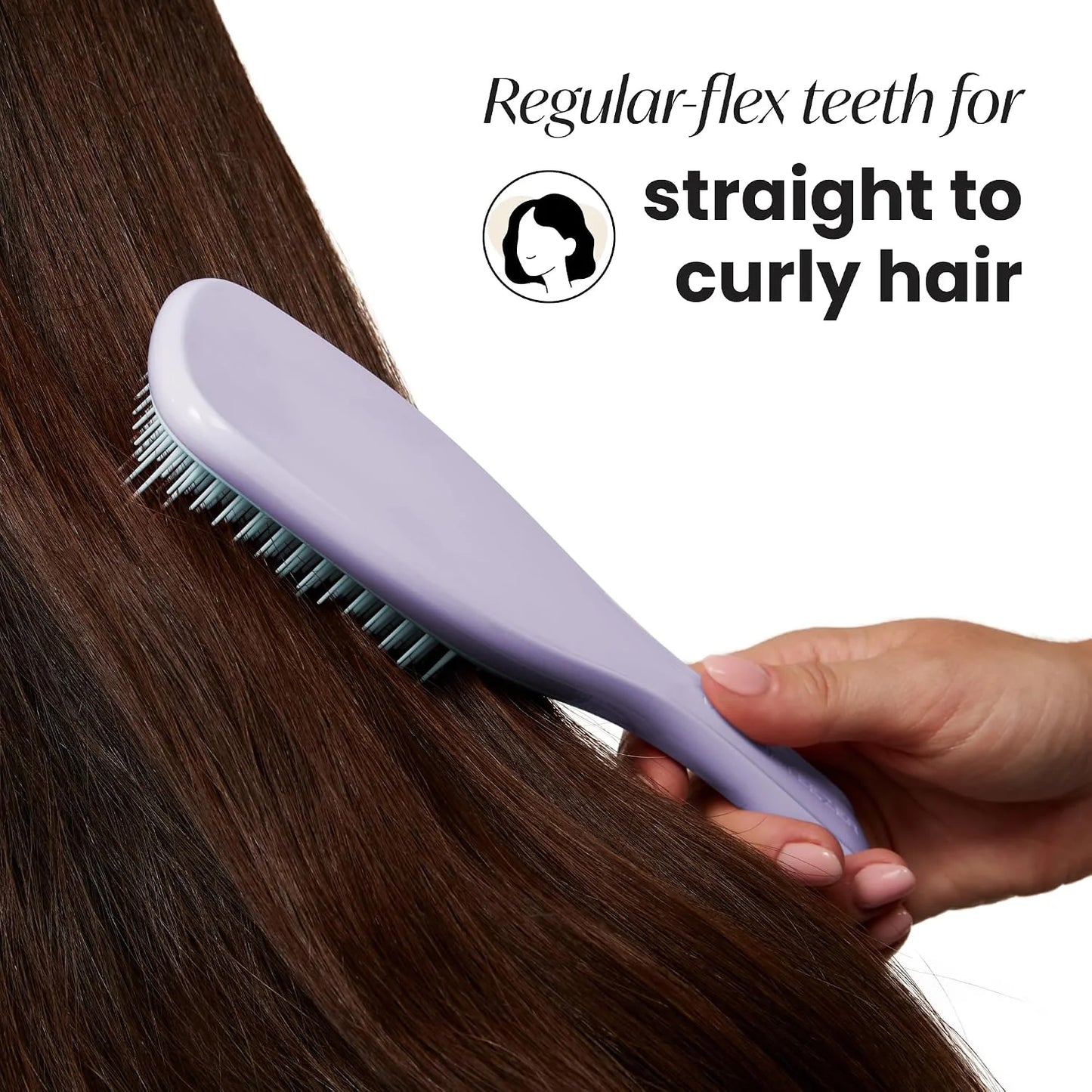 Tangle Teezer The Ultimate Detangler Hairbrush | For Wet & Dry Hair | Detangles All Hair Types | Reduces Breakage, Eliminates Knots | Two-Tiered Teeth & Comfortable Handle | Lilac Cloud Blue