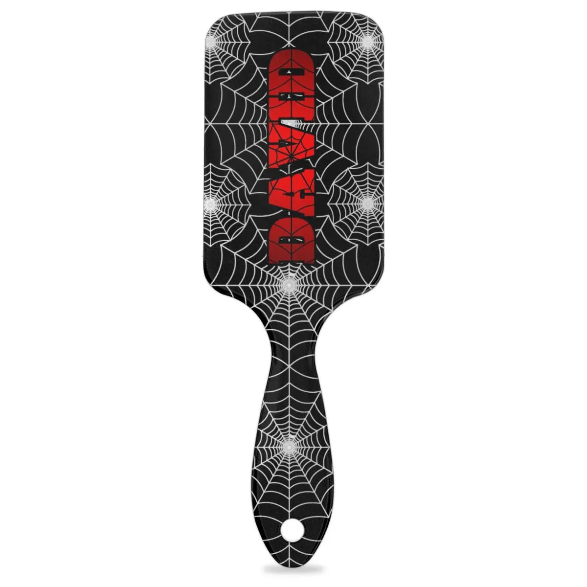 Personalized-Kids-Hair-Brush for Boy Girls Custom Gift Detangler Brush Soft Bristle Hair Brushes Travel Hair Brush for All Hair Types Christmas Hallowmas Spider Web Sliver Dot