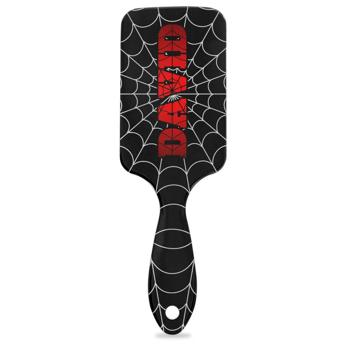 Personalized-Kids-Hair-Brush for Boy Girls Custom Gift Detangler Brush Soft Bristle Hair Brushes Travel Hair Brush for All Hair Types Christmas Hallowmas Spider Web Sliver Dot