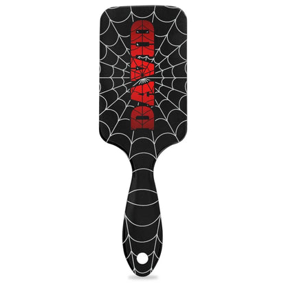 Personalized-Kids-Hair-Brush for Boy Girls Custom Gift Detangler Brush Soft Bristle Hair Brushes Travel Hair Brush for All Hair Types Christmas Hallowmas Spider Web Sliver Dot