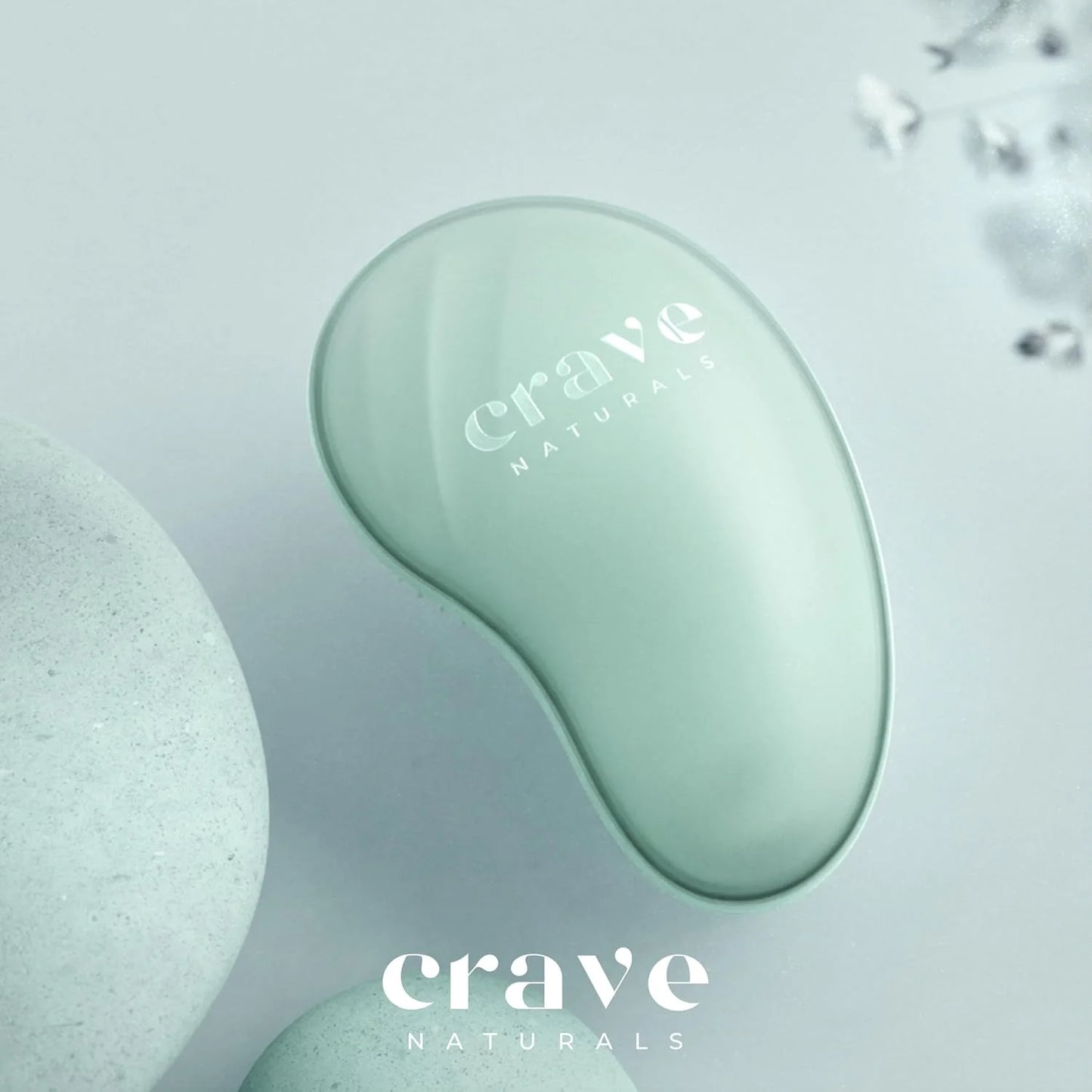 Crave Naturals Mini Detangler Hair Brush Turquoise – Glide Thru Hair Detangler Brush for Women, Kids & Toddlers – Gentle Scalp Care, No-Pain Tangle-Free Hairbrush for All Hair Types, Travel Hair Brush