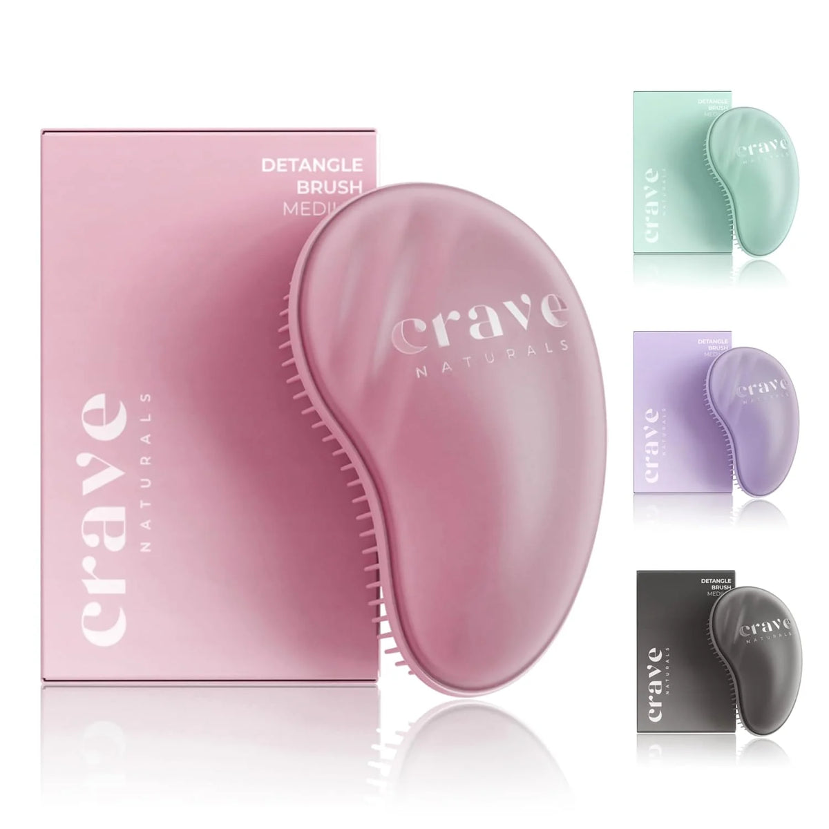 Crave Naturals Mini Detangler Hair Brush Turquoise – Glide Thru Hair Detangler Brush for Women, Kids & Toddlers – Gentle Scalp Care, No-Pain Tangle-Free Hairbrush for All Hair Types, Travel Hair Brush