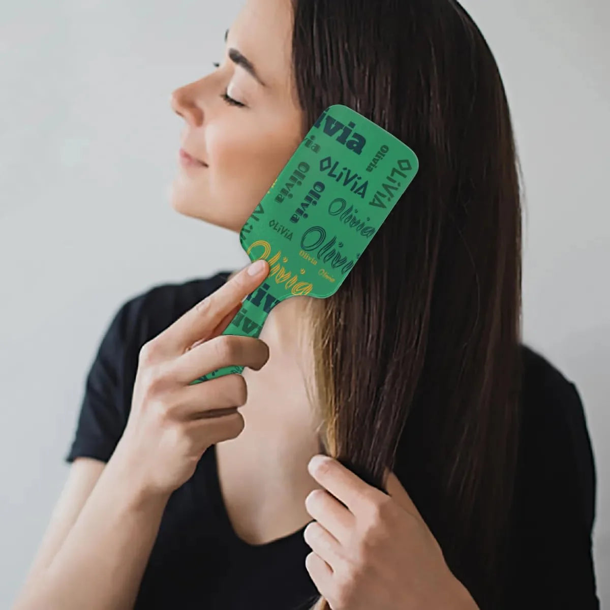 Personalized Name Hair Brush Detangler Brush Gifts for Women Man Custom Detangler-Hair-Brush Kids-Toddler-Girls for Travel All Hair Types
