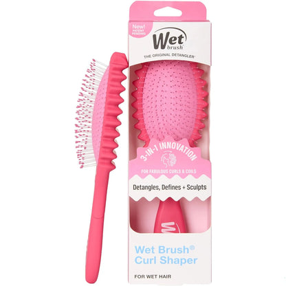 Wet Brush Curl Shaper Detangler Brush, Purple, Made for Women, Men & Kids
