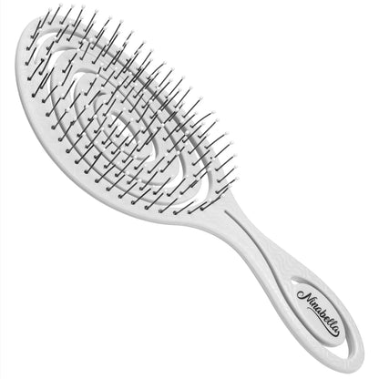 Ninabella Detangler Brush - No Tangle Hair Brush for Women, Fine, Thick and Long Hair - Hairbrush for Wet and Dry Hair, Gentle on the Scalp - Elegant Black