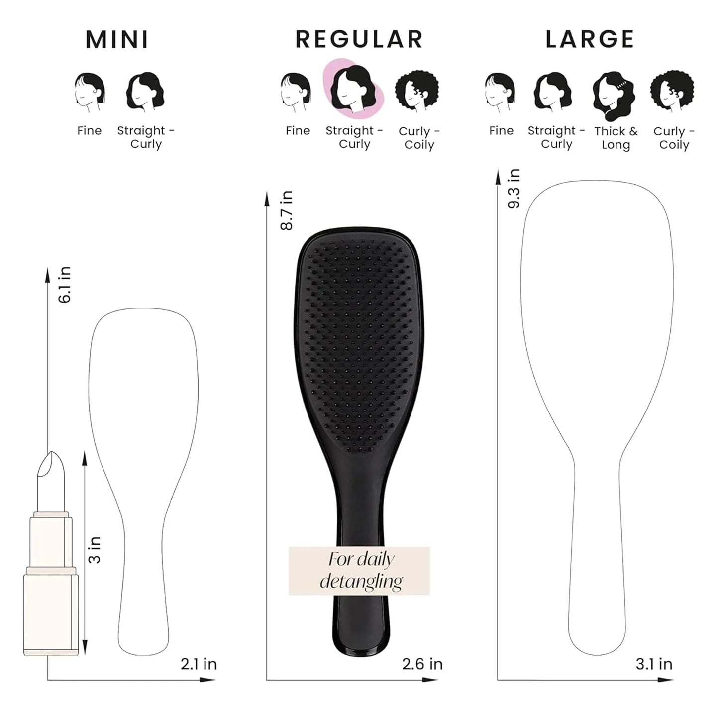 TANGLE TEEZER The Wet Detangler, Liquorice Black, All Hair types, unisex-adult