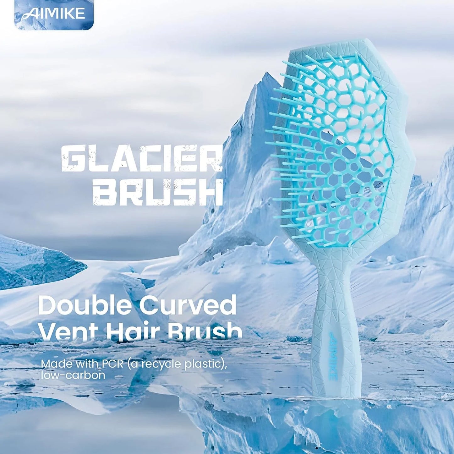 AIMIKE Glacier Detangler Brush for Curly Hair, Wet & Dry Hair Brush