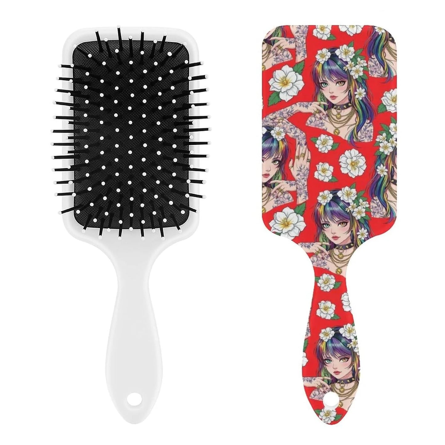 Air Cushion Comb for Massage Japanese Ocean Wave Fish Koifish Art, For Curly Long Thick Straight Hair, Women Girls Ladies